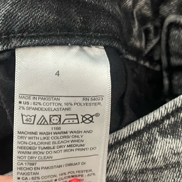 New unused old navy jeans black button up size 4 - Picture 4 of 4